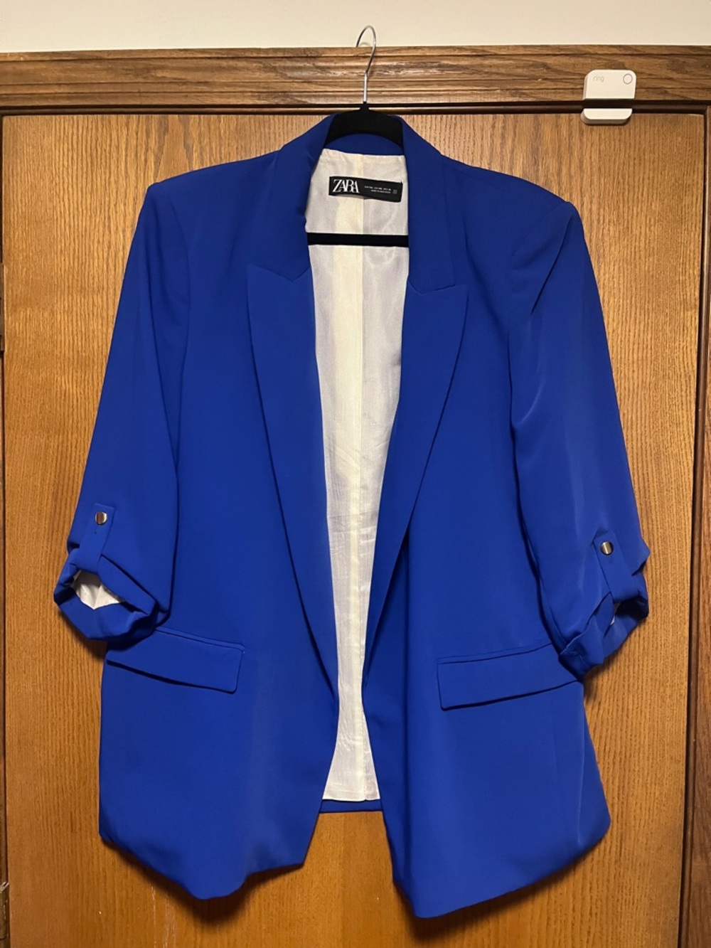 Zara Cobalt Blue Open-Front Blazer
